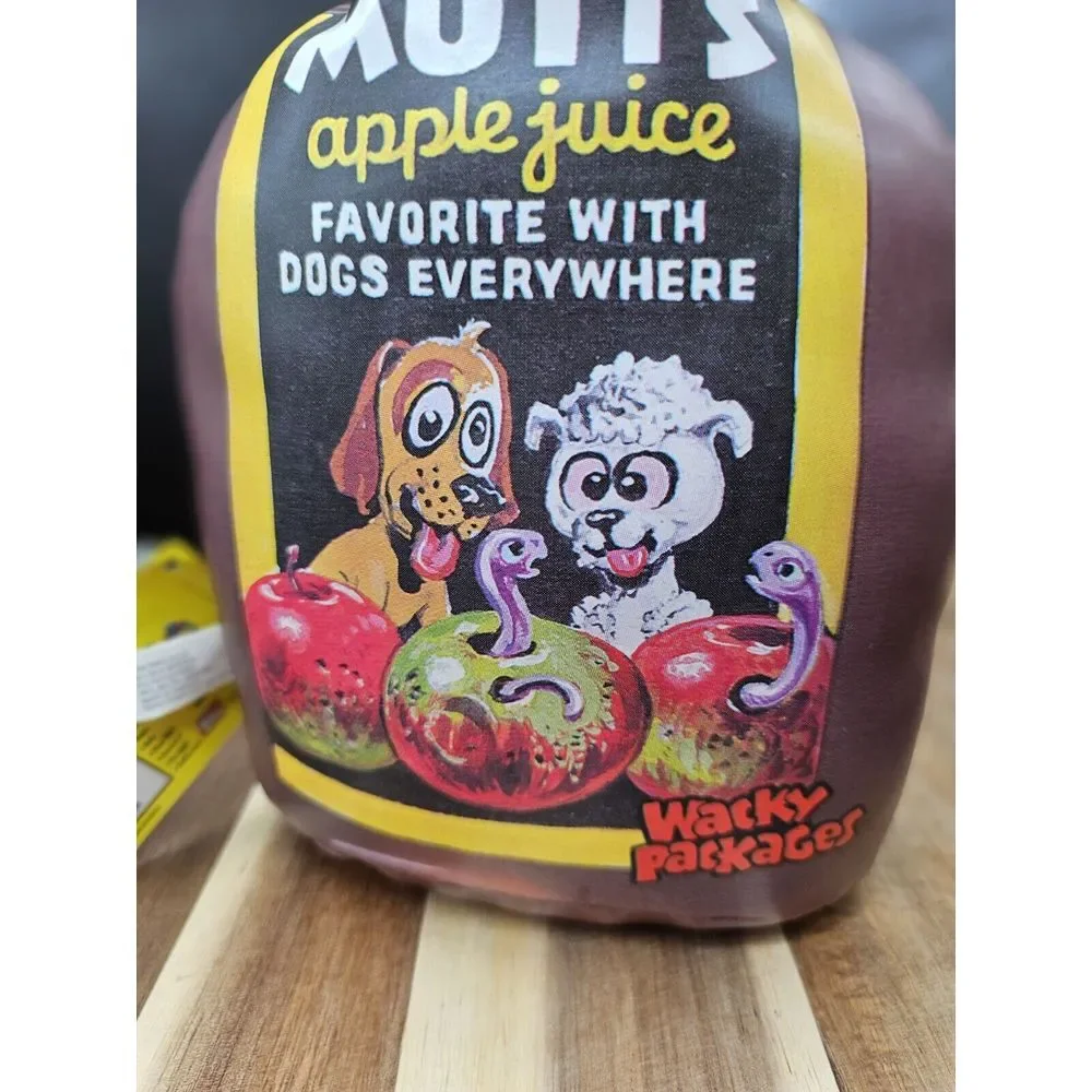 2006 Wacky Packages Topps Mutt's Apple Juice Plush New‎ With Tag